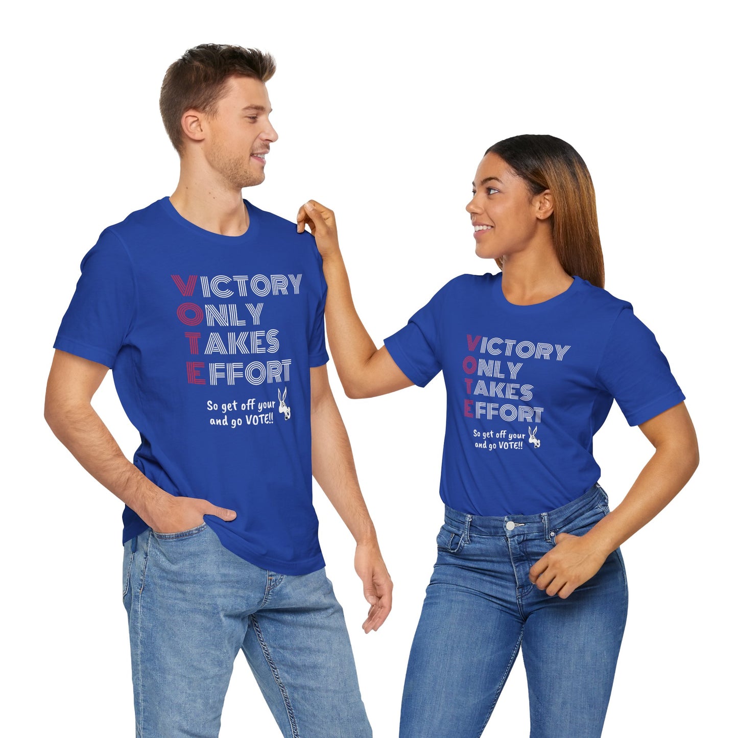 Royal Blue VOTE Design 2 Unisex Jersey Short Sleeve Tee