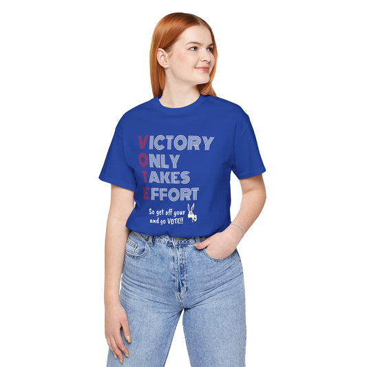 Royal Blue VOTE Design 2 Unisex Jersey Short Sleeve Tee