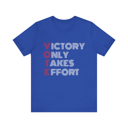 Royal Blue VOTE Design 1 Unisex Jersey Short Sleeve Tee