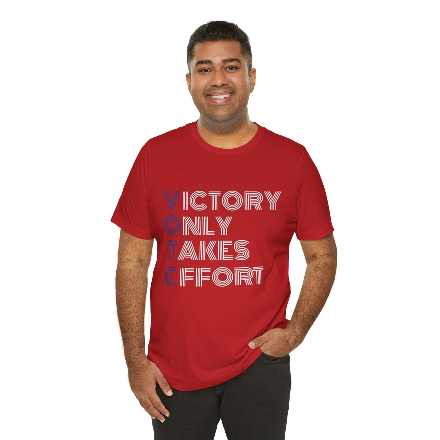 Red VOTE Design 1 Unisex Jersey Short Sleeve Tee