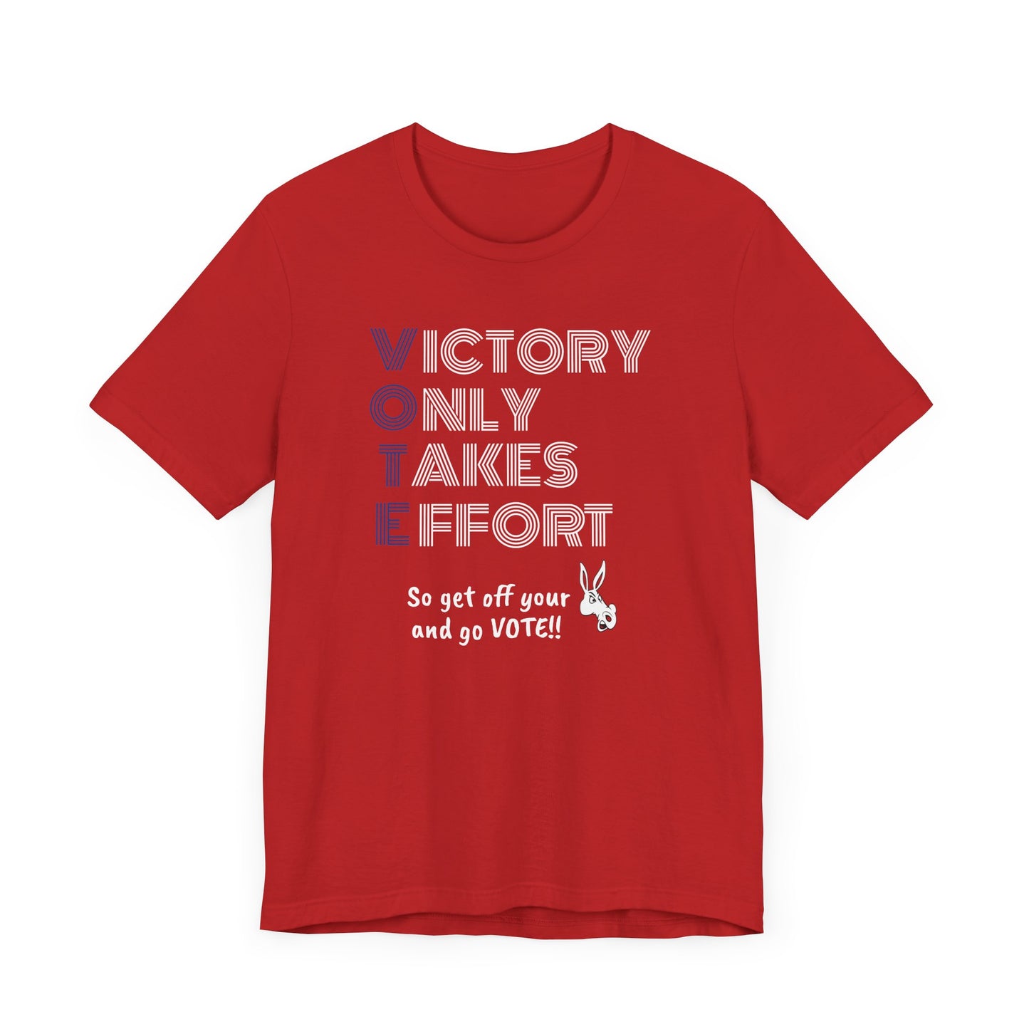 Red VOTE Design 2 Unisex Jersey Short Sleeve Tee